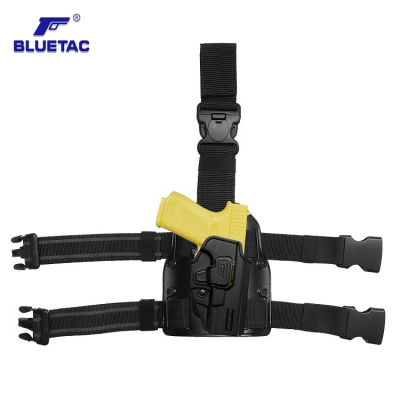 BLUETAC  Drop leg platform dual elastic ribbon polymer holster