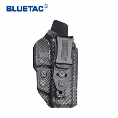 Glock 17/19 IWB Gun Holster Kydex Carbon Fiber Custom Fit: Glock 19 19X / Glock 23 / Glock 25 / Glock 32 / Glock 45 (Gen 3 4 5) Pistol  tol  